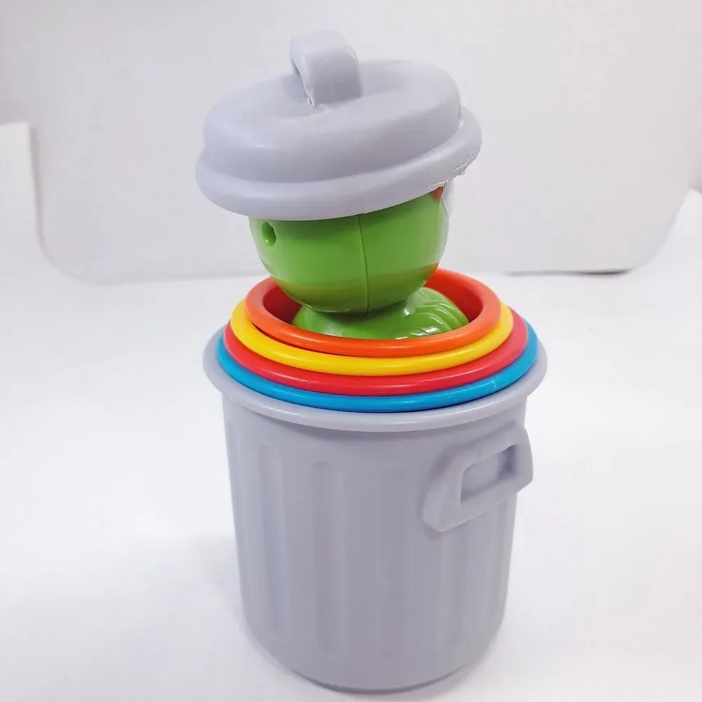 Bright Starts Sesame Street Oscar the Grouch's Stacking Cans nesting baby toy